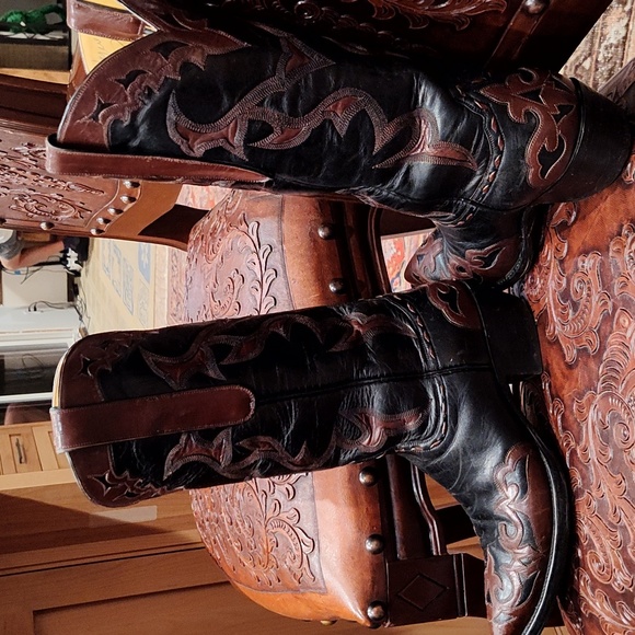 Vintage Scott Wayne Tres Outlaws cowboy boots  8 1/2 D men's or 10 1/2 women's - Picture 8 of 10